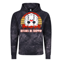 Cloud Black Halloween Bitches Be Trippin Jason Mask Vintage Hoodie - lanVoArt