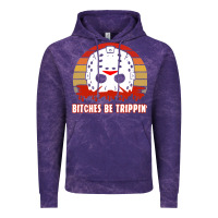 Cloud Purple Halloween Bitches Be Trippin Jason Mask Vintage Hoodie - lanVoArt