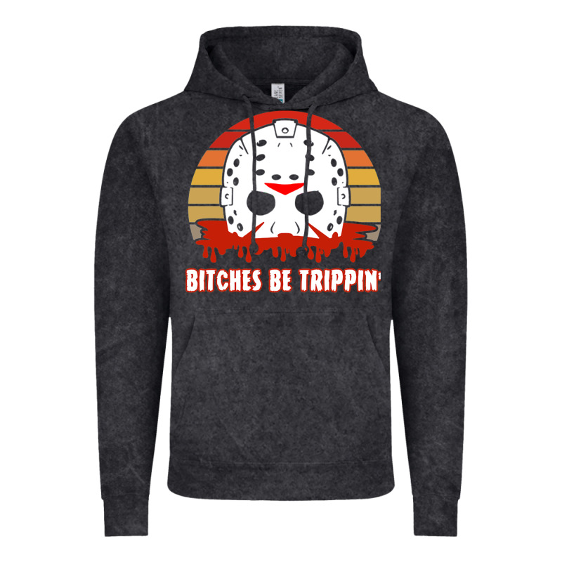 Halloween Bitches Be Trippin Jason Mask Vintage Hoodie by lanVoArt | Teevron