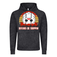 Vintage Black Halloween Bitches Be Trippin Jason Mask Vintage Hoodie - lanVoArt