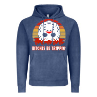 Vintage Denim Halloween Bitches Be Trippin Jason Mask Vintage Hoodie - lanVoArt