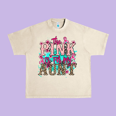 The Pink Is For My Aunt Cancer Awareness Urban Heavy Tee Designed By Howdyjamesfarm