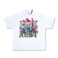 White The pink is for my Aunt Cancer Awareness Urban Heavy Tee - HowdyJamesFarm