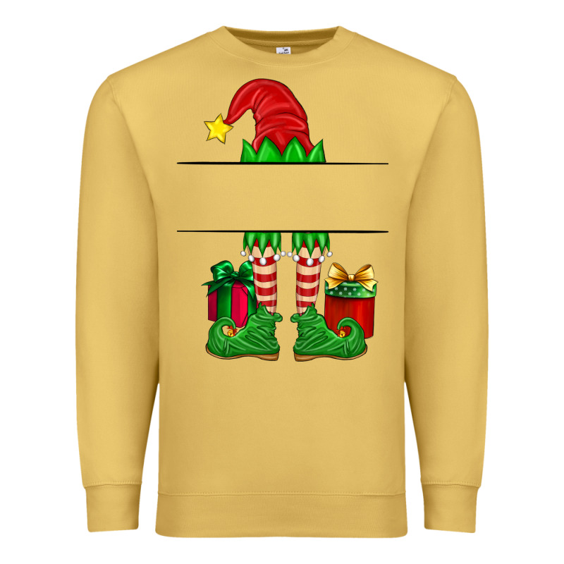 Christmas Elf Custom Name Premium Sweatshirt by Artiststas | Teevron