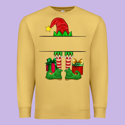 Christmas Elf Custom Name Premium Sweatshirt Designed By Artiststas
