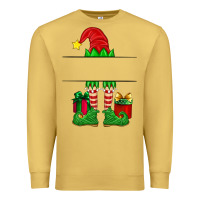 Antique Gold christmas elf custom name Premium Sweatshirt - Artiststas