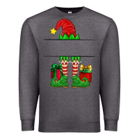 Charcoal Heather christmas elf custom name Premium Sweatshirt - Artiststas