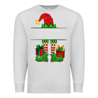 Dove Grey christmas elf custom name Premium Sweatshirt - Artiststas