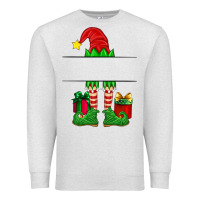 Oatmeal Heather christmas elf custom name Premium Sweatshirt - Artiststas