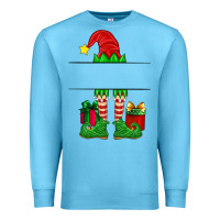 Ocean Blue christmas elf custom name Premium Sweatshirt - Artiststas