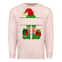 Pale Pink christmas elf custom name Premium Sweatshirt - Artiststas