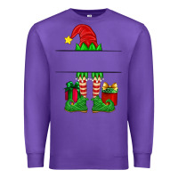 Purple christmas elf custom name Premium Sweatshirt - Artiststas