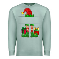 Seafoam christmas elf custom name Premium Sweatshirt - Artiststas