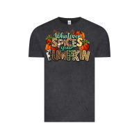 Vintage Black Whatever spices your pumpkin Fall Vintage Tee - NancyCooperArtShop