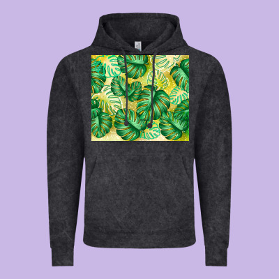 Monstera Leaf Vintage Hoodie Designed By Tumblerdesignbyshophia