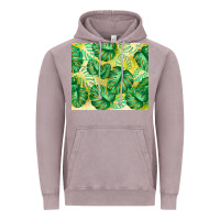 Vintage Zinc monstera leaf Vintage Hoodie - TumblerDesignByShophia