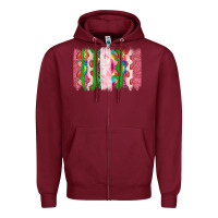 Burgundy summer brushstrokes Zipper Hoodie - CowhideDigitalArt