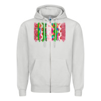 Dove Grey summer brushstrokes Zipper Hoodie - CowhideDigitalArt