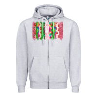 Heather Grey summer brushstrokes Zipper Hoodie - CowhideDigitalArt