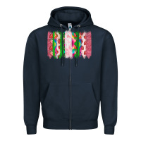 Navy summer brushstrokes Zipper Hoodie - CowhideDigitalArt
