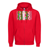 Red summer brushstrokes Zipper Hoodie - CowhideDigitalArt
