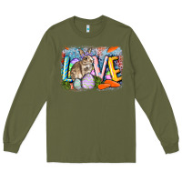 Army Green love easter Long Sleeve Tee - CowGirlArtShop
