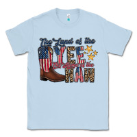 Dusty Blue the land yee the home of the haw Classic Tee - RacoonDesign