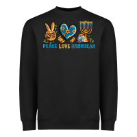 Black Peace Love Hannukah Heavyweight Sweatshirt - BundleAndBundleShop