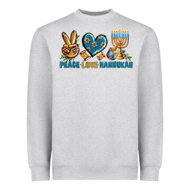 Peace Love Hannukah Heavyweight Sweatshirt by BundleAndBundleShop | Teevron