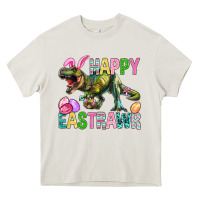Cream Happy Eastrawr Easter Heavy Core Tee - BundleAndBundleShop