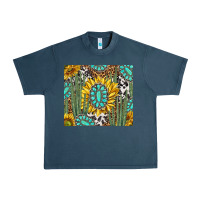 Midnight Navy western cactus with sunflowers and turquoise tumbler tbs Urban Heavy Tee - TumblerDesignByShophia