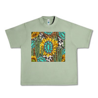 Oil Green western cactus with sunflowers and turquoise tumbler tbs Urban Heavy Tee - TumblerDesignByShophia