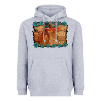 Heather Grey chicken western Heavyweight Hoodie - RacoonDesign
