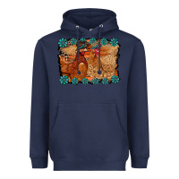 Navy chicken western Heavyweight Hoodie - RacoonDesign
