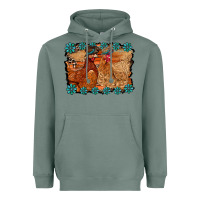 Sage chicken western Heavyweight Hoodie - RacoonDesign