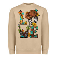 Western Love With Gun Heavyweight Sweatshirt | Teevron