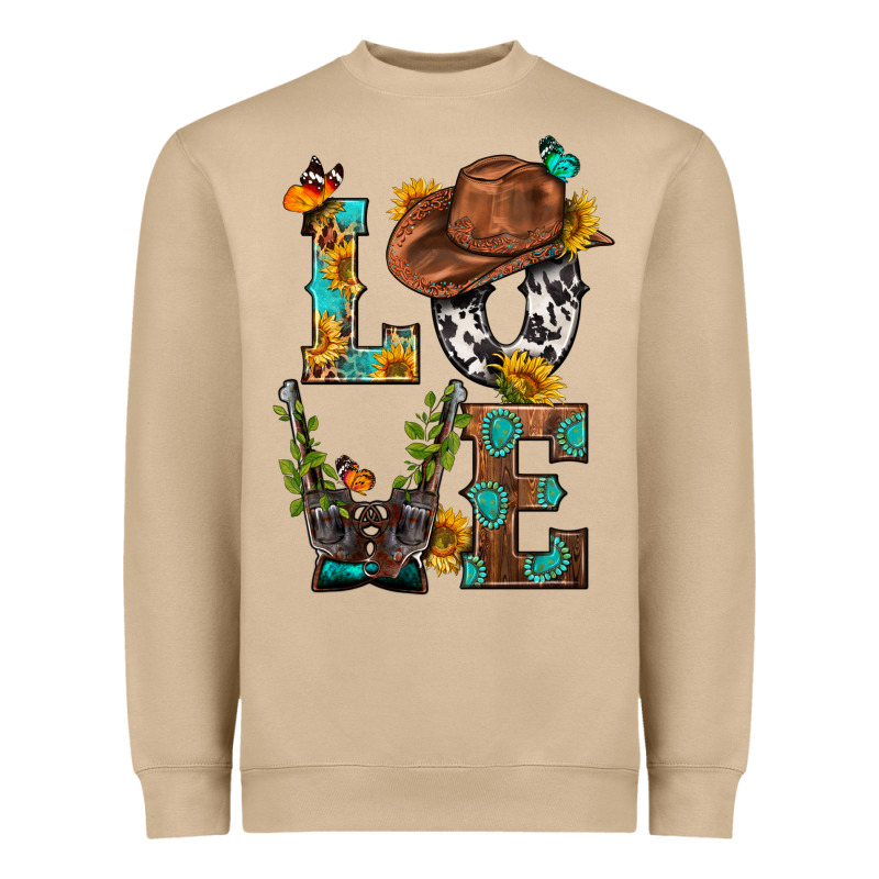 Western Love With Gun Heavyweight Sweatshirt by BundleAndBundleShop | Teevron