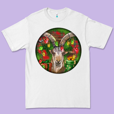 Spanish Goat Christmas Ornament Premium Tee Designed By Lillyallendesigns