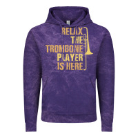 Cloud Purple relax the trombone player is here gift trombone gifts Vintage Hoodie - lanVoArt