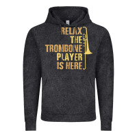 Vintage Black relax the trombone player is here gift trombone gifts Vintage Hoodie - lanVoArt
