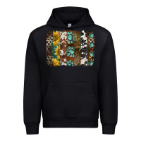 Black western handdrawn patterns brushstrokes Urban Hoodie - BarkalooDesign