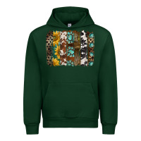 Forest Green western handdrawn patterns brushstrokes Urban Hoodie - BarkalooDesign