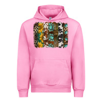Fuchsia Pink western handdrawn patterns brushstrokes Urban Hoodie - BarkalooDesign