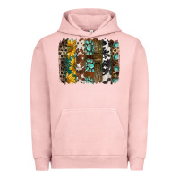 Pigment Salmon western handdrawn patterns brushstrokes Urban Hoodie - BarkalooDesign