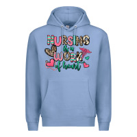 Colony Blue nursing is a work of heart Premium Hoodie - RanaPortraitStore