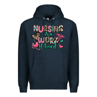 Navy nursing is a work of heart Premium Hoodie - RanaPortraitStore