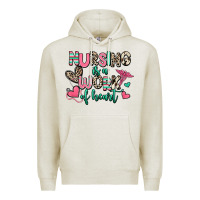 Oatmeal Heather nursing is a work of heart Premium Hoodie - RanaPortraitStore