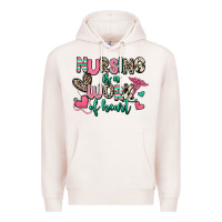 Pale Pink nursing is a work of heart Premium Hoodie - RanaPortraitStore