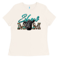 Show Mom Aztec Cowhide Black Angus Ladies Tee | Teevron