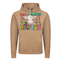 Vintage Coffee Happy Easter Heifers Easter Day Vintage Hoodie - HowdyJamesFarm